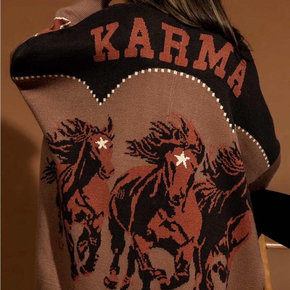 LALA LAND Wild Mustang Karma Cardigan